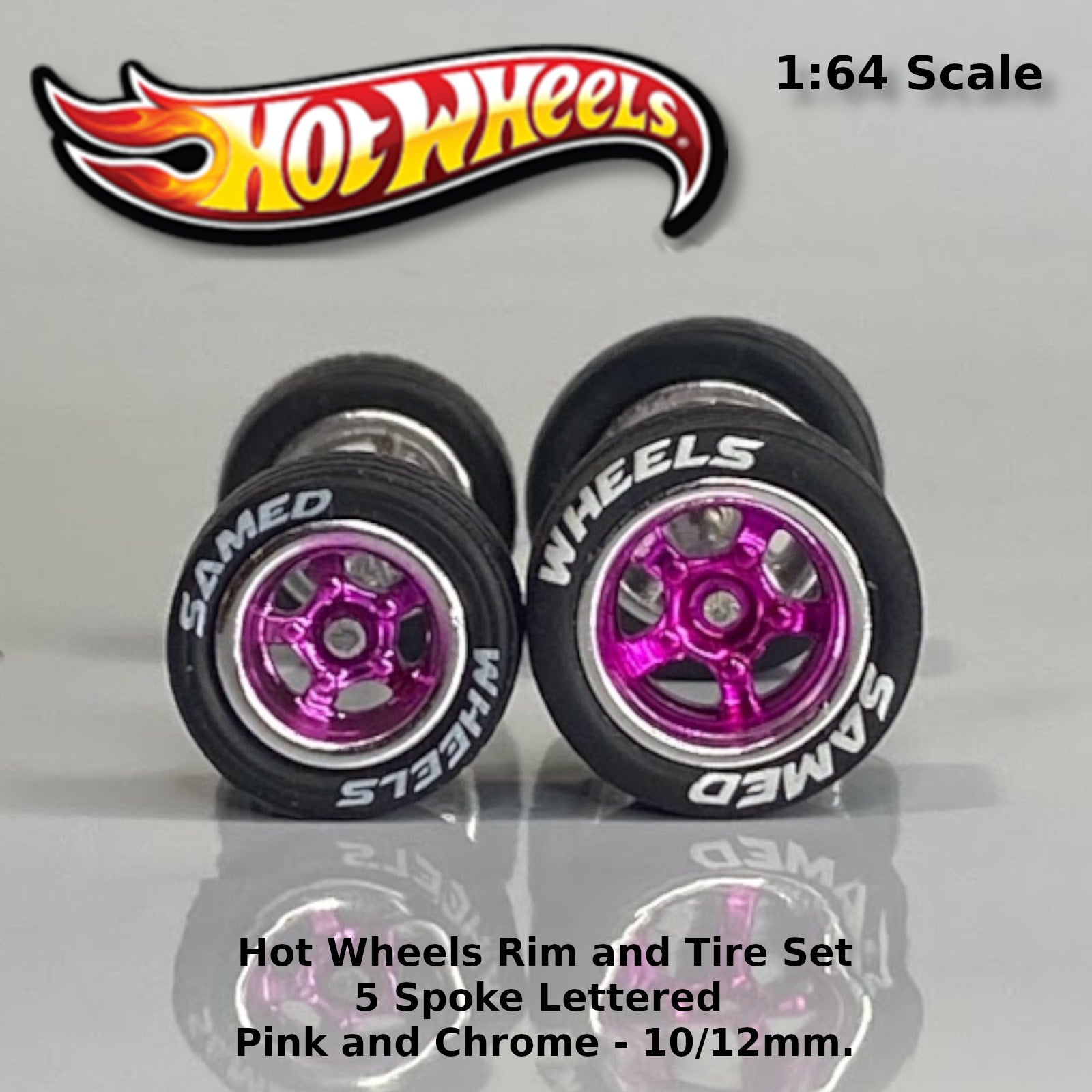 Hot Wheels Gasser/Muscle Car - Pink And Chrome - Lettered - 10Mm/12Mm |  Collectable Diecast Models - Darenterprises